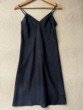 Banana Republic Black Slip Dress Size 00P Petite V-Neck Minimalist Y2K LBD