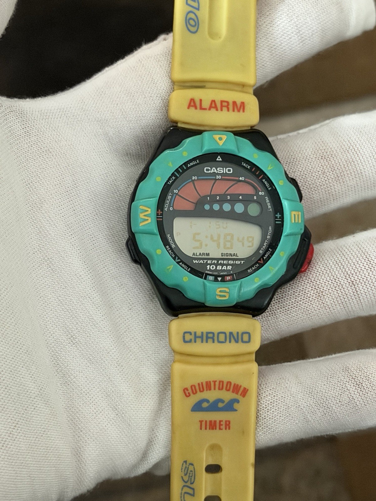 Rare Vintage Casio SUF-110 Surfing Timer Men’s Digital Sports Watch JDM 1980s