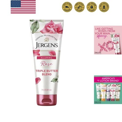 Rose Body Butter Lotion, Hand and Body Moisturizer with Camellia Essential Oi...