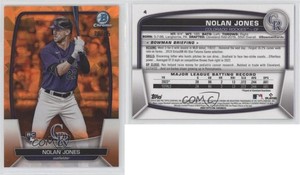2023 Bowman Chrome Sapphire Edition Orange /75 Nolan Jones #4 Rookie RC