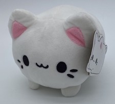 Aurora - Small White Tasty Peach - 8" Custard Meowchi - Stuffed Animal Plush
