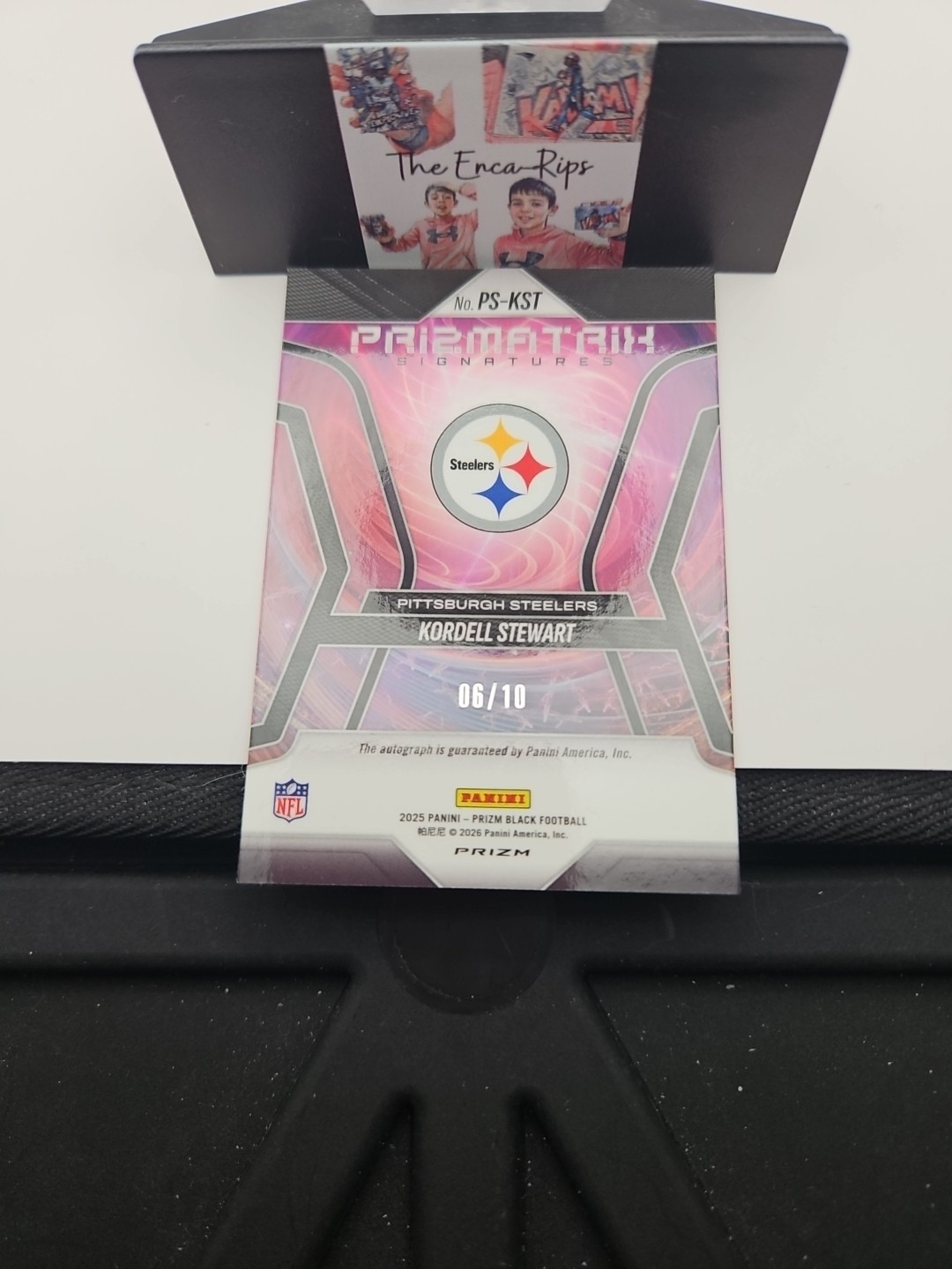 2025 Prizm Black | Kordell Stewart | Prizmatrix | GOLD SHIMMER AUTO 6/10 (AU) view 11