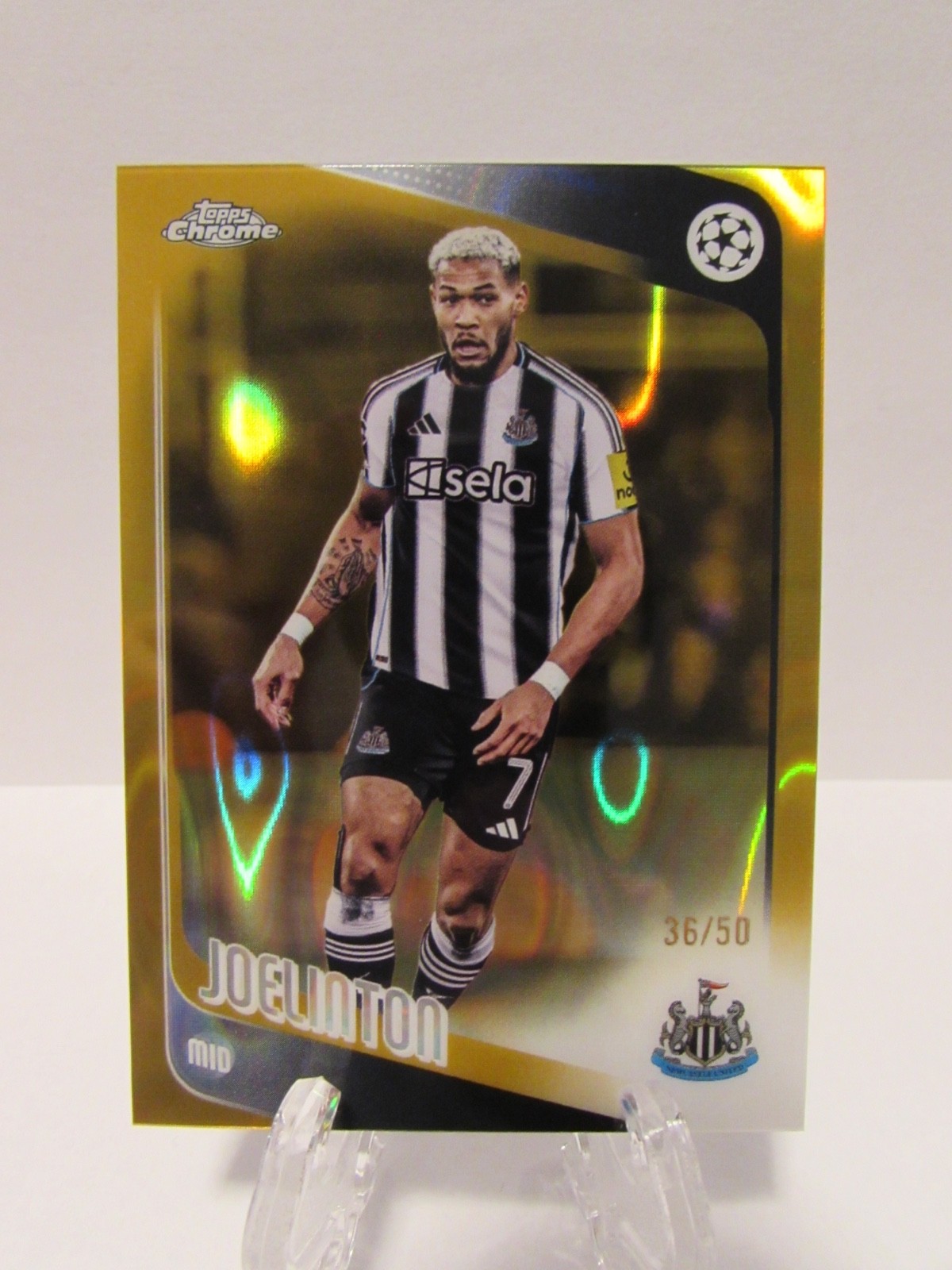 2025-26 Topps UCC - Joelinton - Gold Raindrops /50