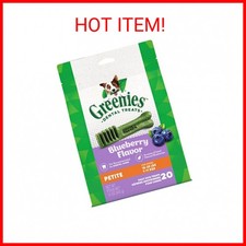 Greenies Petite Natural Dental Care Dog Treats Blueberry Flavor 20ct, 12oz 