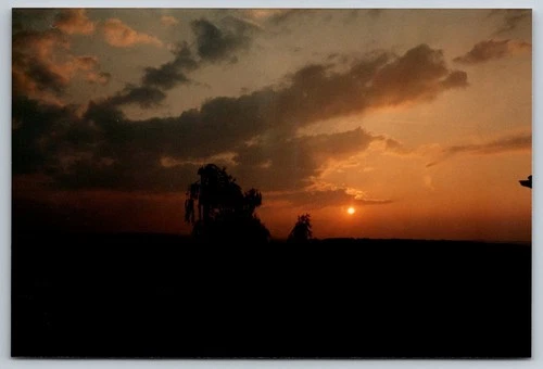 Sunset Landscape Vintage Snapshot Photograph Nature Scenery Golden Hour - product listing photo
