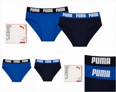 PUMA Briefs Herren Slip 2er Pack True Blue Navy Gr.S Baumwolle Stretch Unterhose