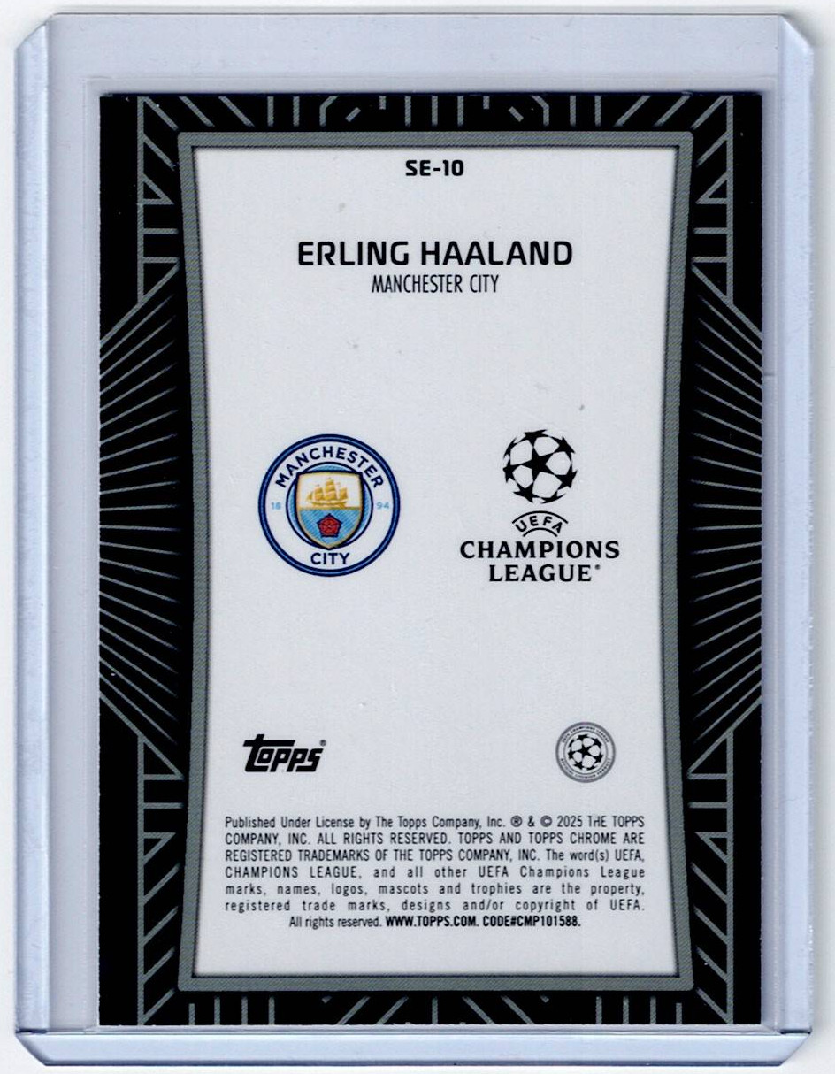 2024-25 Topps Chrome Uefa Club Competitions - Shadow Etch Erling Haaland #SE-10 view 2