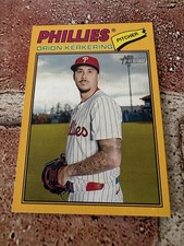 2026 Topps Heritage Orion Kerkering Yellow Border #300 Phillies