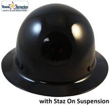 MSA Skullgard Full Brim Hard Hat With STAZ ON Suspension Black
