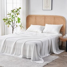 Sheet Set Queen 4 Piece Eucalyptus Lyocell Tencel Cooling Dove Sijo AiryWeight