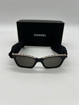Authentic CHANEL 5417 c.534/3 Women's 54-17 Black Beige Square