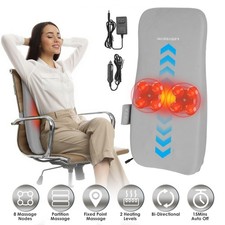 Electric Neck Back Massager 3D Rolling Kneading Massage with Heat for Car Office