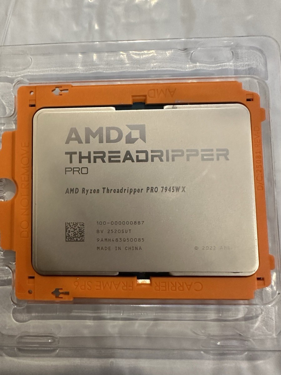 新品未使用AMD Ryzen Threadripper PRO 7945WX AMD Ryzen Threadripper PRO 7945WX Processor (5.3 GHz, 12 Cores
