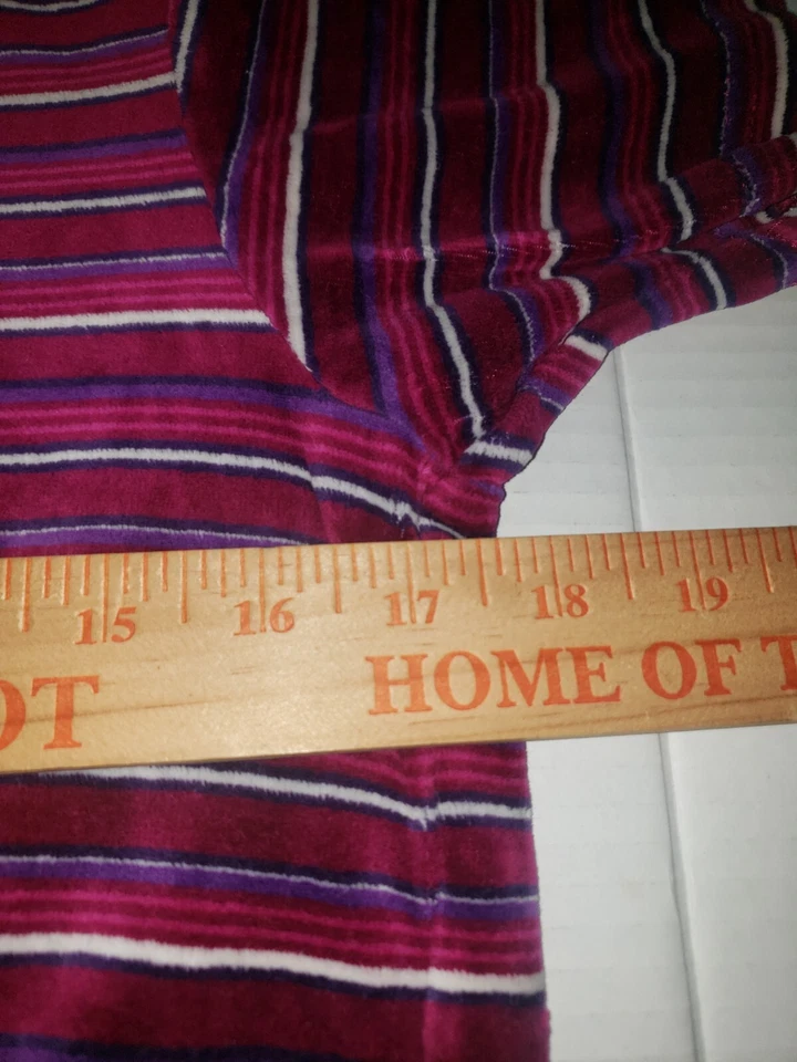 Camiseta listrada vintage anos 90 Canyon River azul meninas tamanho grande 14/16 roxa  - Imagem 4 de 4