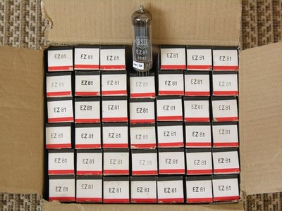 EZ81 6CA4 tube Röhre Mullard Blackburn B-code (RSD)  NOS