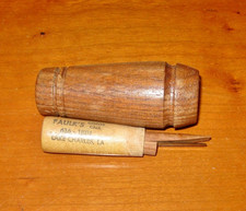 Vintage Faulk's Goose Call 616 - 18th Lake Charles, LA - Wood Game Bird Call