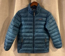 Patagonia Down Sweater Jacket Youth L 12 Teal Puffer Lightweight
