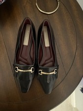 Franco Sarto  Rina  Buckle Loafers   Black Patent   Size 7 With Box