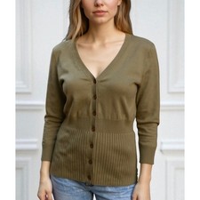 Gap V-Neck Sweater Olive Green Size S