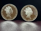 Silver Proof Lot - 2 BVI 2000 20 Dollar - .925 Very rare USS Cons & Yacht Am.