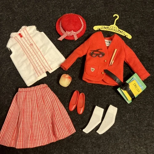 Vintage Skipper 1921 School Girl - COMPLETE 1965 Mattel Outfit - MINTY!!!