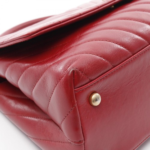 CHANEL Coco Handle 29 V Stitch Shoulder Handbag A92991 leather Red Used GHW CC - Picture 6 of 12