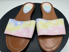 Louis Vuitton Flat Mules in Pastel Colors
