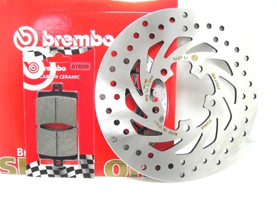 68B40732 BREMBO BREMSSCHEIBENSATZ HINTEN + BELÄGE APRILIA SCARABEO 150 2003