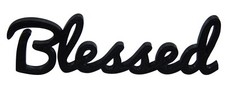 Blessed Sign Shelf Sitter Desktop Dorm Decor Wall Hanging Decor Word Art Decal