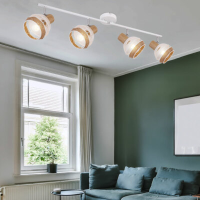 Käfig Leuchte Schlaf Zimmer Spot Strahler Leiste verstellbar Retro Decken Lampe