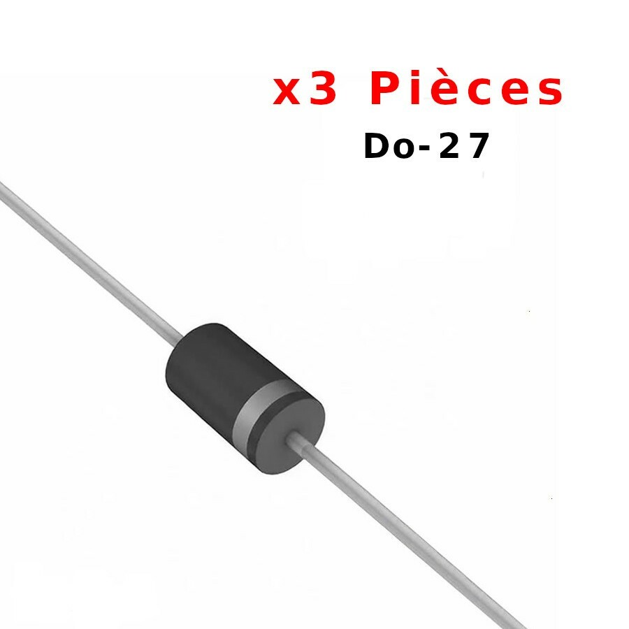 Lot De 50 Diodes Redresseur 1N5408 - 3A 1000V, Format DO-27, Pour Alimentations Et Circuits Électroniques