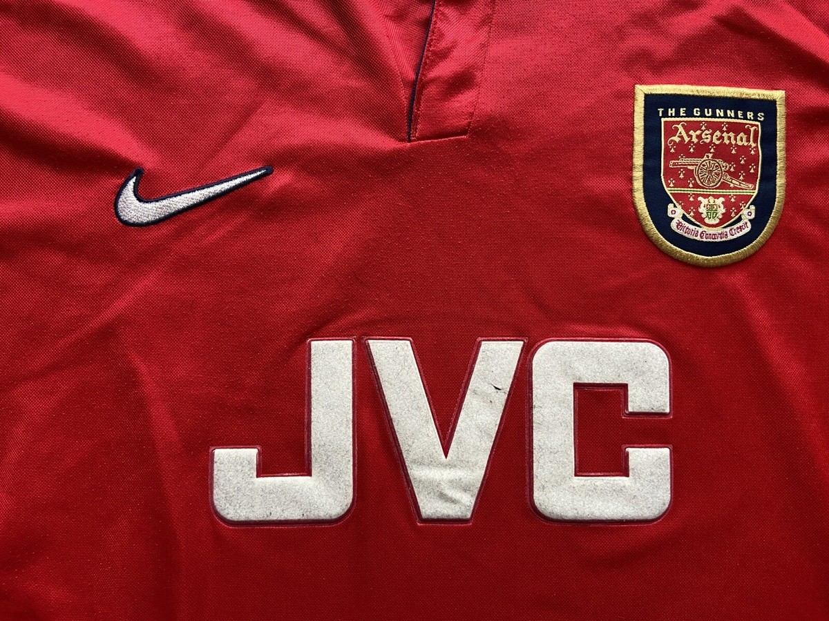 ARSENAL LONDON 1998 1999 HOME FOOTBALL SHIRT SOCCER JERSEY NIKE sz 