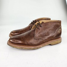 FRYE John Addison Men's Lace Up Ankle Boots US 10 D Cognac Leather Chukka Boot