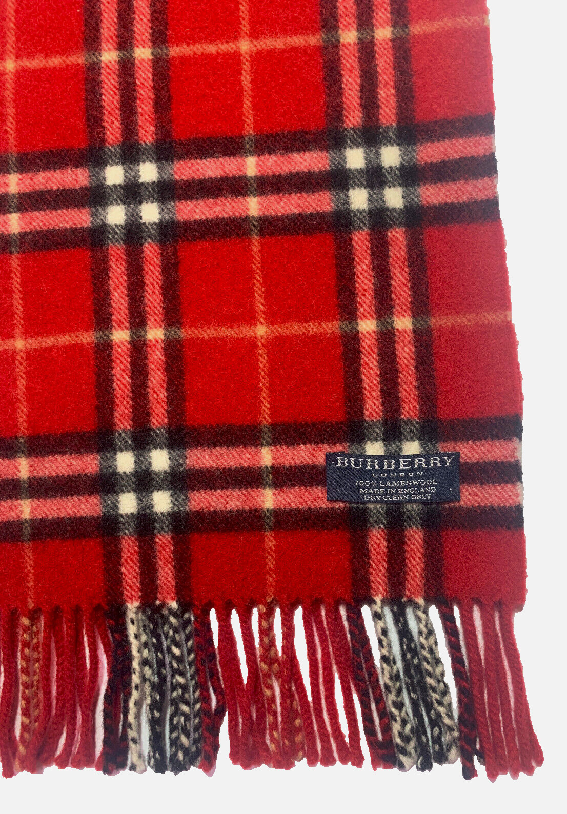 Burberry Vintage  Red Classic Small House/Nova Check Lambswool image 6
