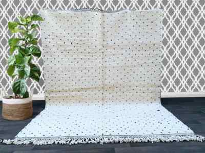Beni ourain Teppich Haut Qualität 7x10 ft, Authentic Dot Moroccan Rug, Berber...