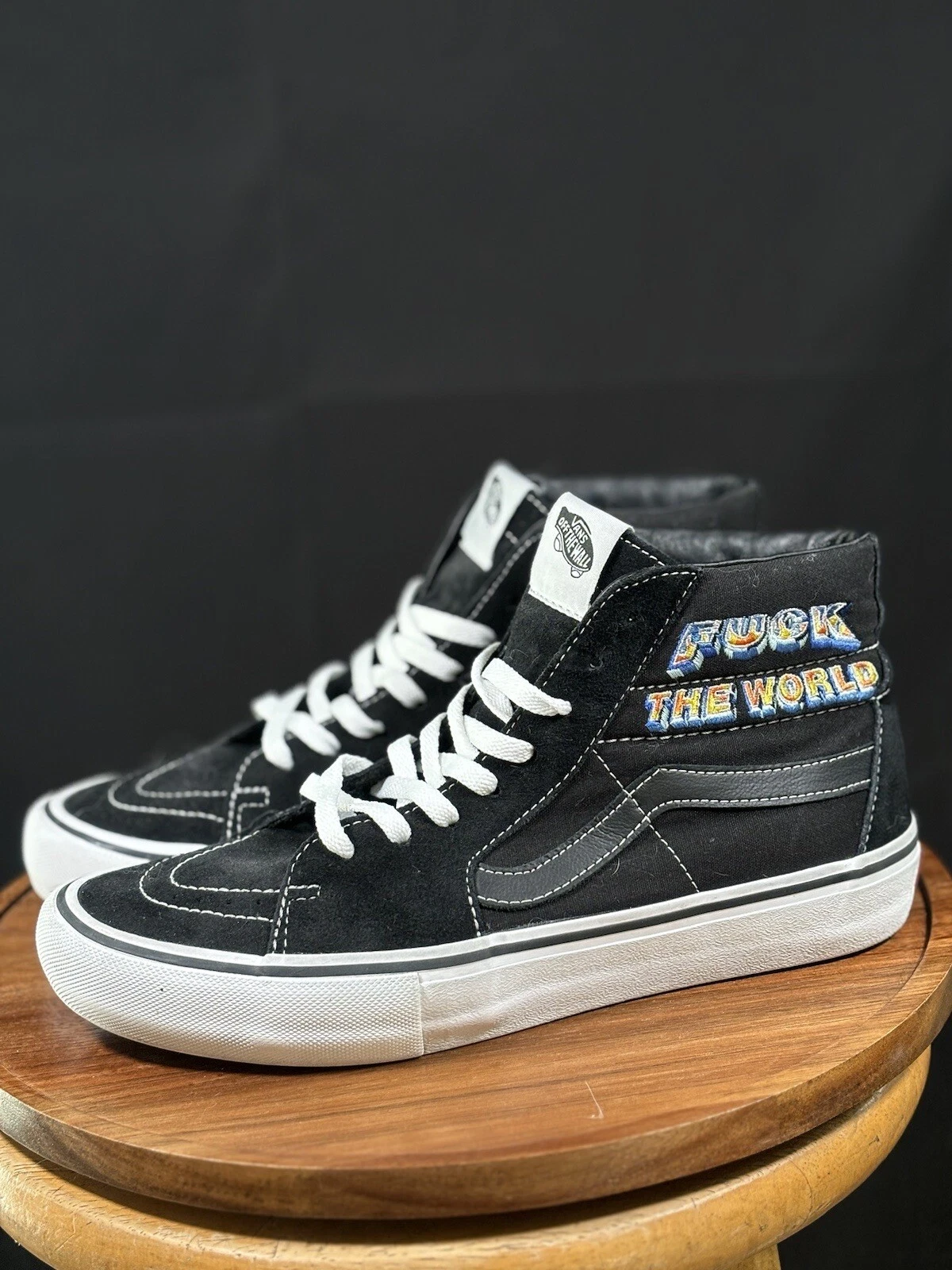 Taille 9   VANS Supreme x Sk8 Hi Fxck The World   Noir