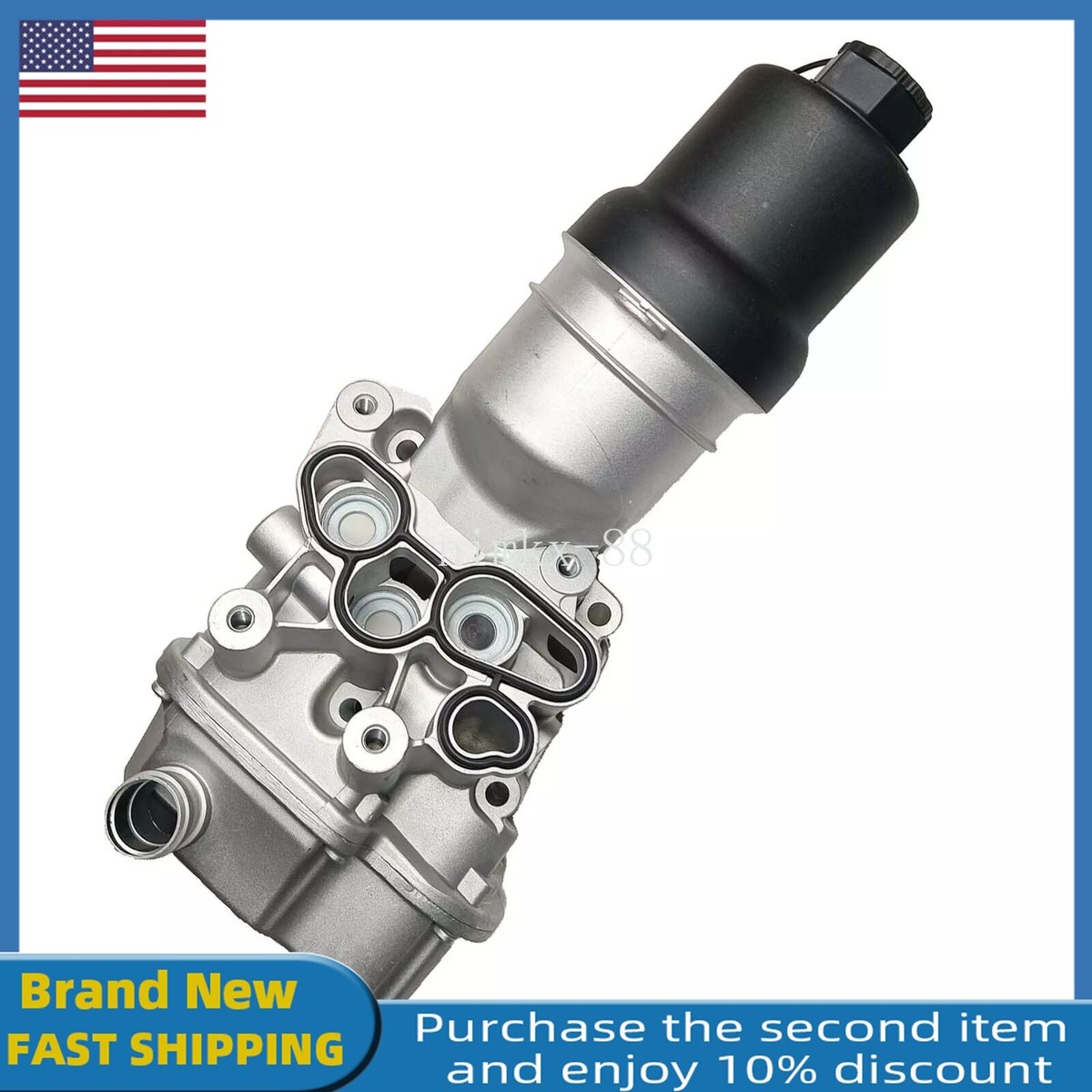 Aluminum Oil Filter Housing Cooler Assembly 06F115397H For VW Golf