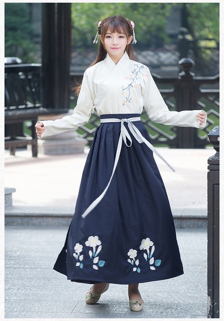 Chinese Ancient Traditional Hanfu Women Fusion Modern Hanbok Tang Dynasty Consum | eBay