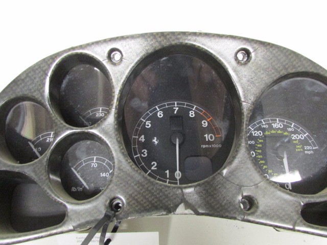 Ferrari 360, F1 Speedometer Head Cluster, Carbon Fiber Wrap, Used, P/N 190027
