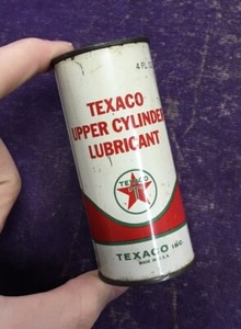 Vintage Texaco Upper Cylinder Lubricant 4 oz Can Unopened Full!