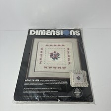 NEW Dimensions Counted Cross Stitch 3610 Roses 'N Lace 1986 New Cross Stitch Kit