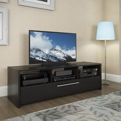 Black Tv Stand 60 Inch Media Storage Cabinet Entertainment Console Center Bench Ebay