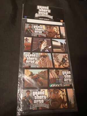 GRAND THEFT AUTO SAN ADREAS PS2 PROMO GIFT WRAP ROCKSTAR BRAND NEW SEALED