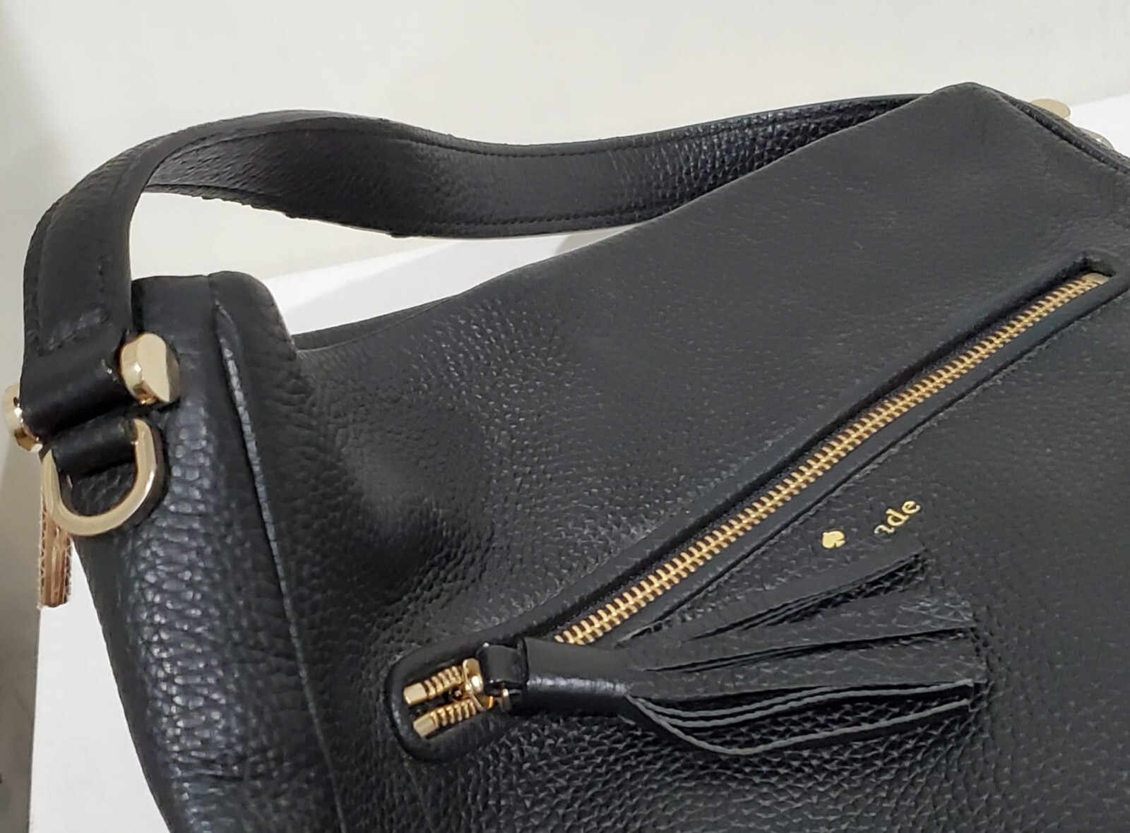 Kate Spade New York Purse Black Pebbled Leather Tote Purse RN 0102760 ...