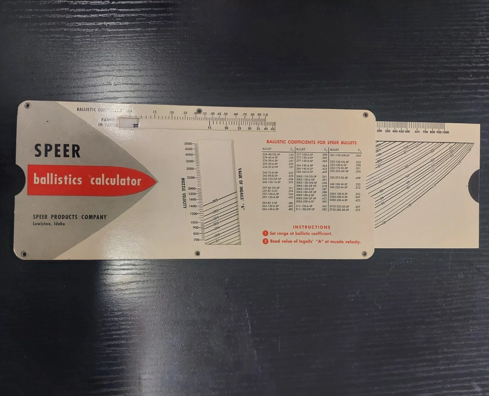 Calculadora balística Speer 1953 vintage Foto 2 de 4