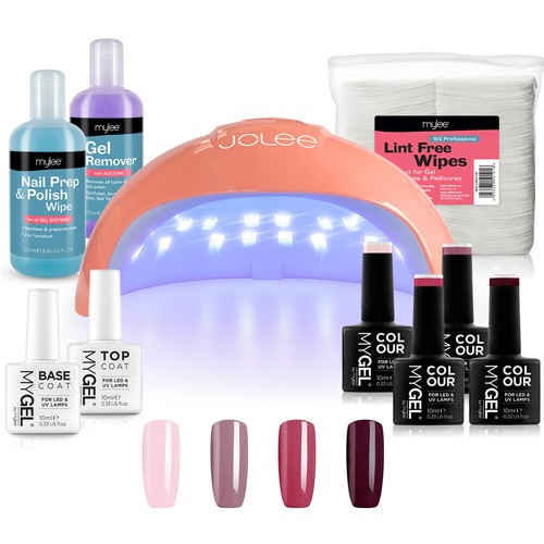 Jolee Mylee Gel Nail Starter Kit Nail Polish LED Lamp Dryer Christmas