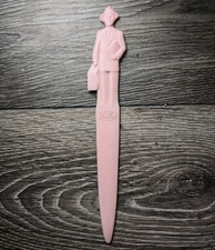 Vintage Fuller Brush Company Pink Plastic Advertising Letter Opener, Made in USA