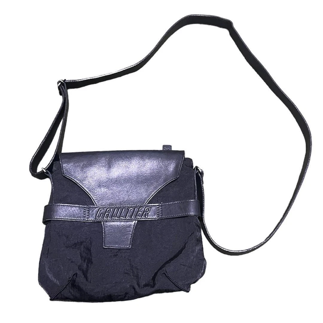 Jean Paul Gaultier Archive Shoulder Bag Leather Black From Japan  