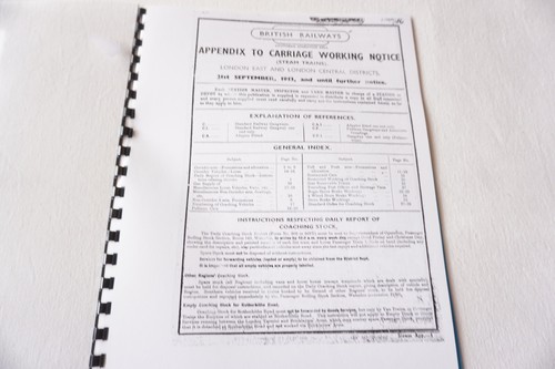 Septiembre 1953 Fascimilie vagón de ferrocarril aviso de trabajo trenes de vapor Londres Este - Imagen 2 de 5