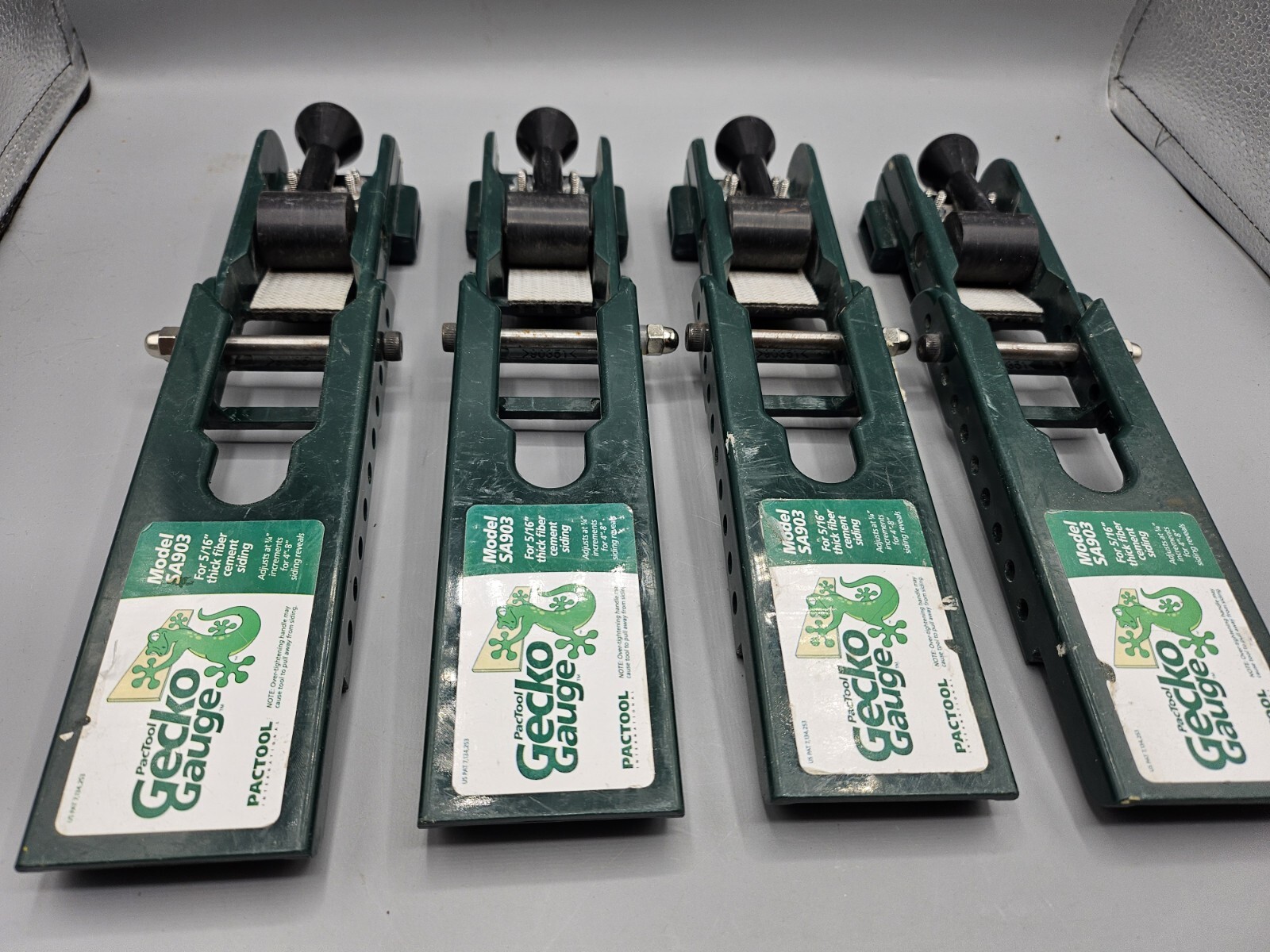 4 Lot Pactool SA903 Gecko Gauge Plastic Fiber Cement Siding Tool 8 x 5/